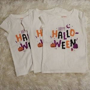 Girl's Cat & Jack Halloween Short  Sleeve T-Shirts Sz. 4/5